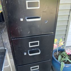 Black File Cabinet 
