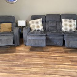 Reclining sofa and chair 