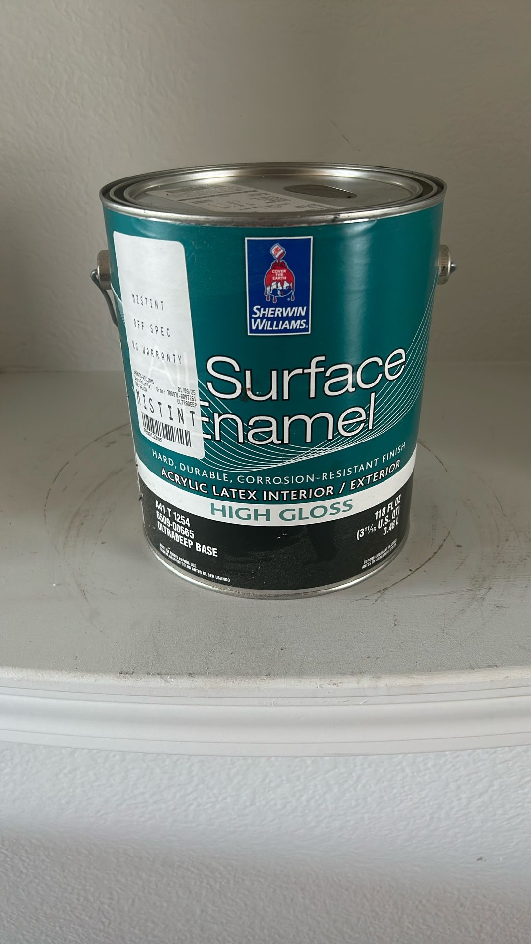 1gal Sherwin Williams All Surface Enamel $ 92.00 At The Store