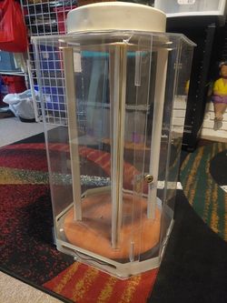 Display case with key