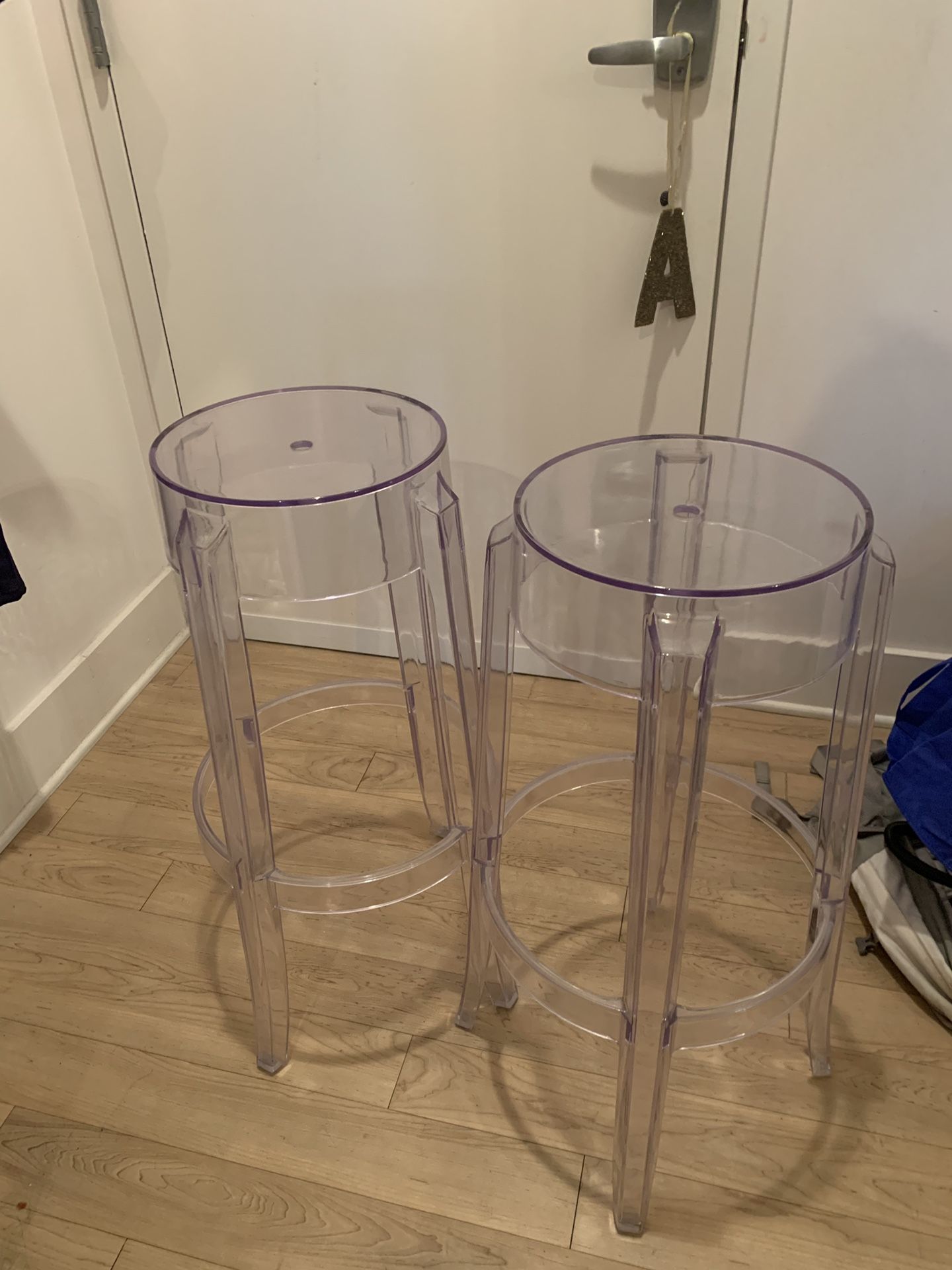 Acrylic/ Lucite Bar Stools (2)