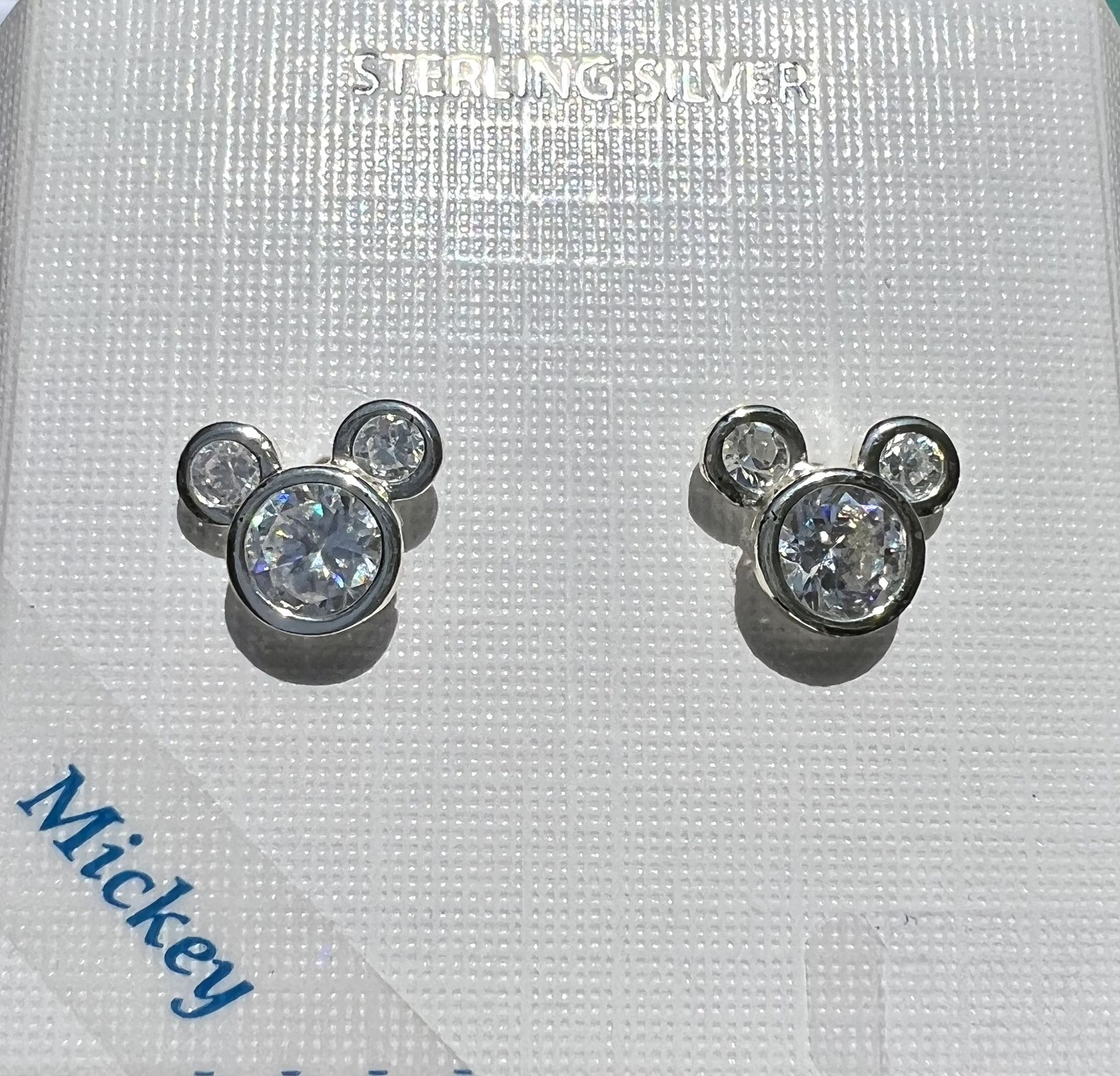Disney Mickey Mouse Earrings Sterling Silver