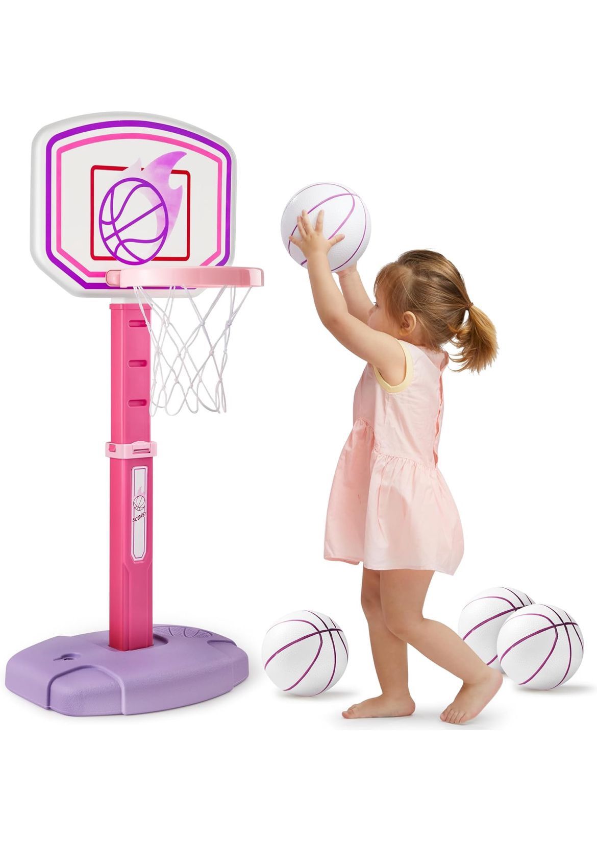 Toddler Basketball Hoop, Adjustable