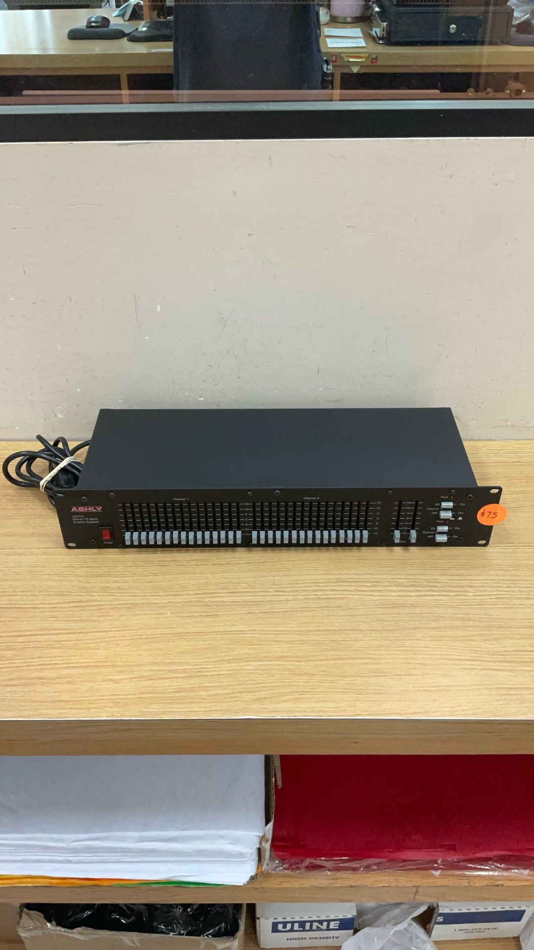 ASHLY GQ215 STEREO 15 BAND GRAPHIC EQUALIZER.