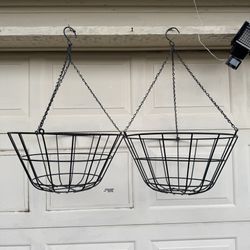2 Large Hanging Plant Baskets
