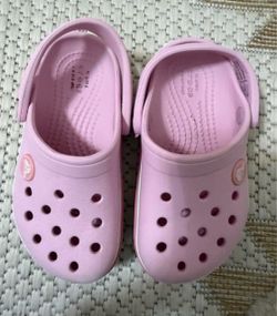 Pink Crocs clogs size kids US C6 #crocs #comfort