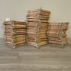 $150 - Set Of 136 Wooden Hangers