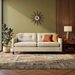 Vintage Mid-Century Sofa | Cream Champagne β Ethan Allen π Delivery Available