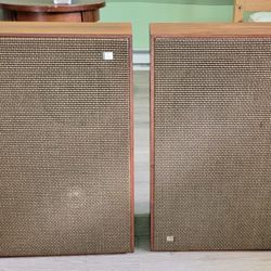 Pair Of 1960s Mid-Century Jensen TF-4 Slender Shelf 4-Way 5-Speaker Systems