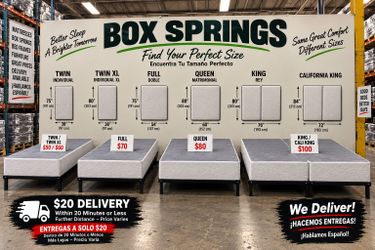 BRAND NEW TWIN / TWIN XL PLATFORM BED FRAME – $50 & $60 | NO BOX SPRING NEEDED | DELIVERY AVAILABLEBrand New Box Springs – Twin to California King $50