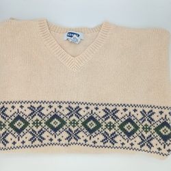 Old Navy Knitted Winter  Print Sweater Size Large