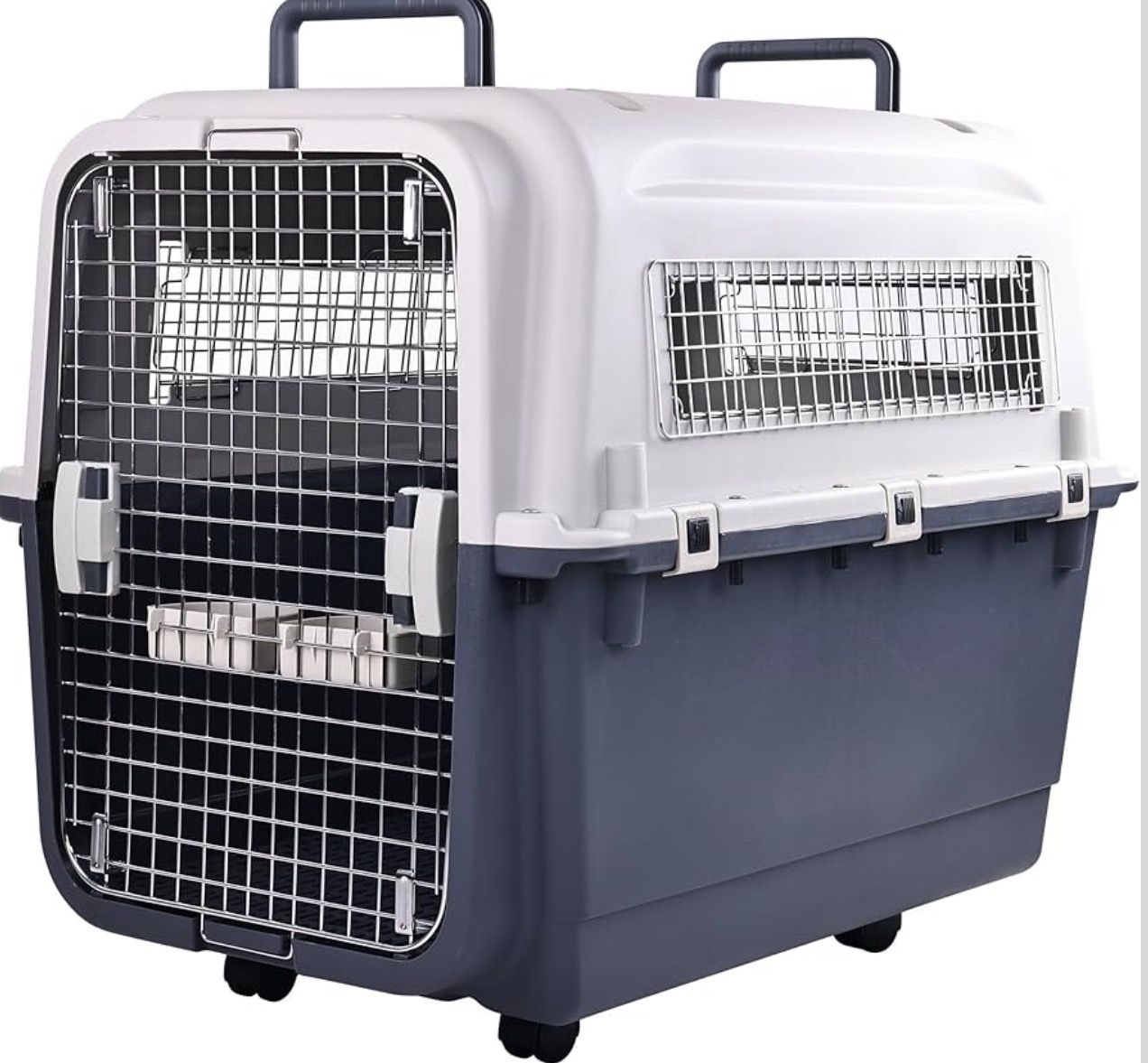Brand New Plastic Kennels, Plastic Dog Crate, Airline Approved Pet Carrier for Dogs and Cats Longer Traveling, XL