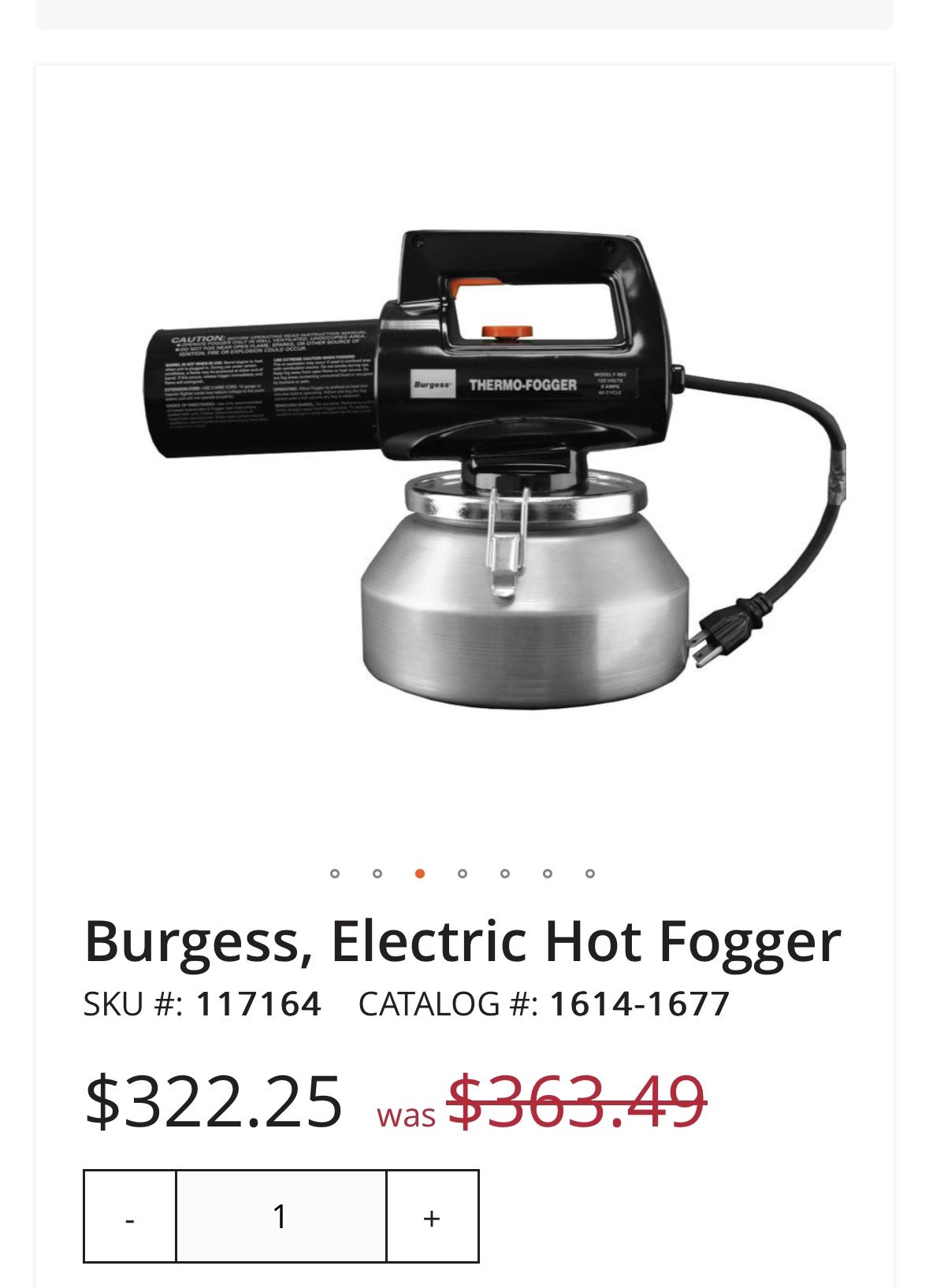 Burgess Electric Professional Fogger