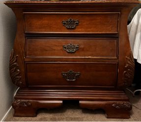 Set of 2 Large Solid Wood Nightstands
