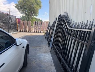 Heavy Duty 20ft Driveway Gate | Dual Swing Ornamental Iron Security Gate for Residential & Commercial