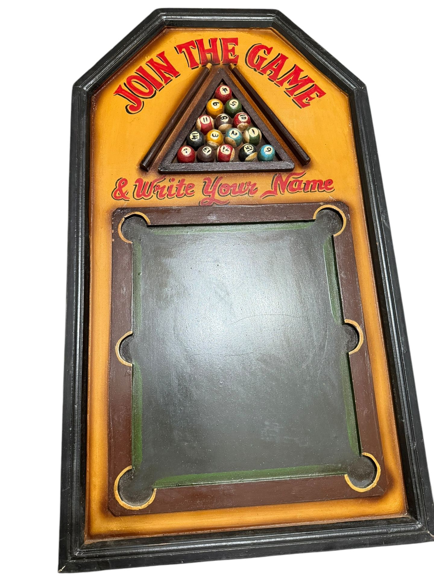 Game Room Man Cave Pub Sign with Chalkboard, Join The Game...