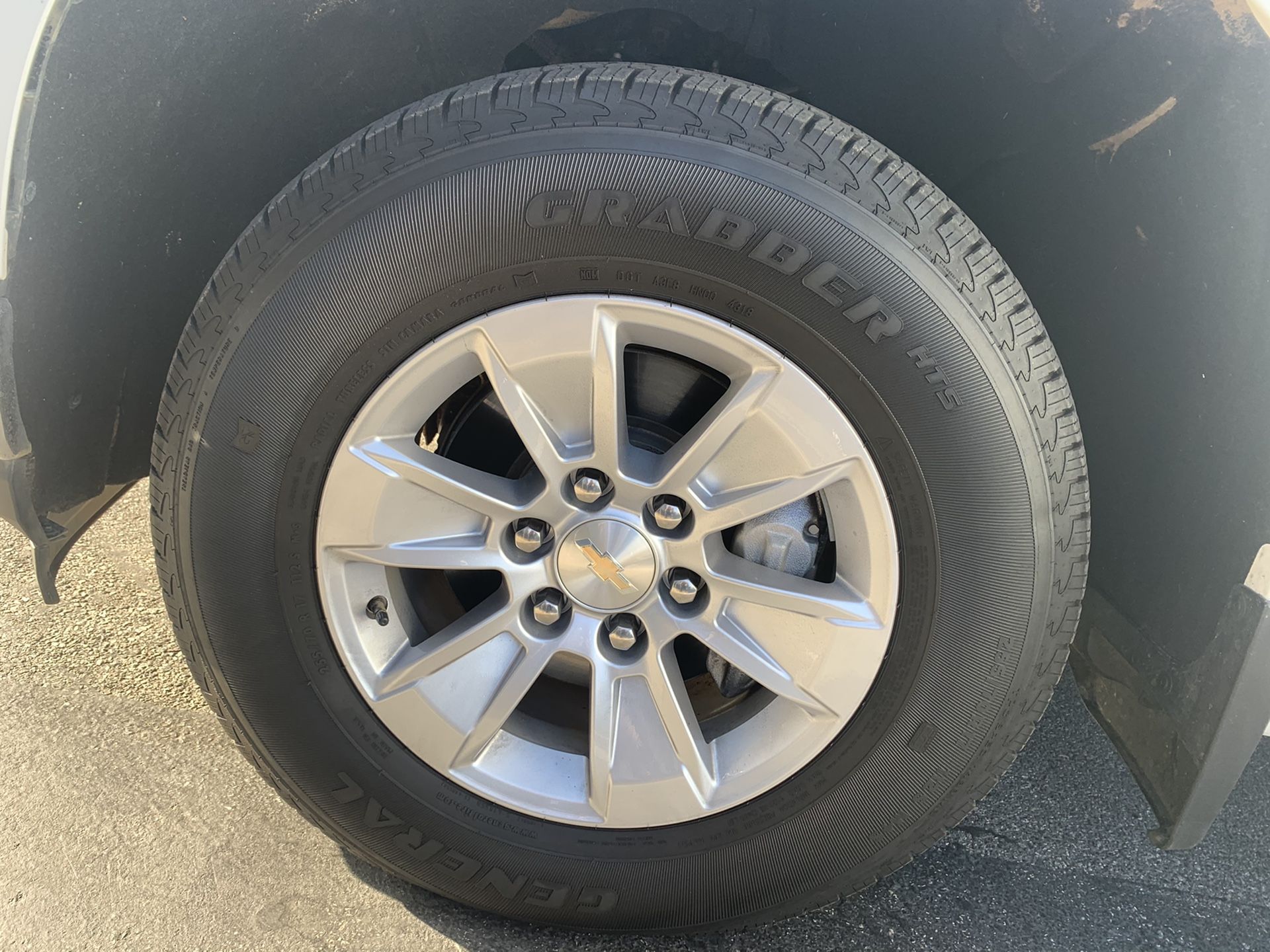 OBO$$ 2019 stock chevy rims and tires 4500 miles on them