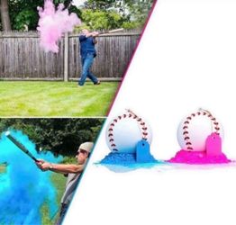 Baseball Party Gender Reveal  Ball Set