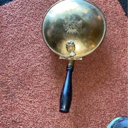 6” Vintage Brass Silent Butler Dining Table  Crumb Catcher  Ashtray  Or Catch all Tray  With Lid Made In Italy 