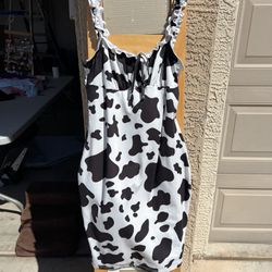 Cow Print Dress