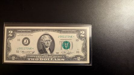 Collectable two Dollar Star  Note 