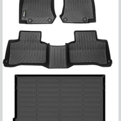 Floor Mats & Cargo Liner Set Fit for 2016-2022 Mercedes Benz GLC& GLC 250& GLC 300& GLC 350e (Not for Coupe) All Weather TPE Anti-Slip Full Set Floor 