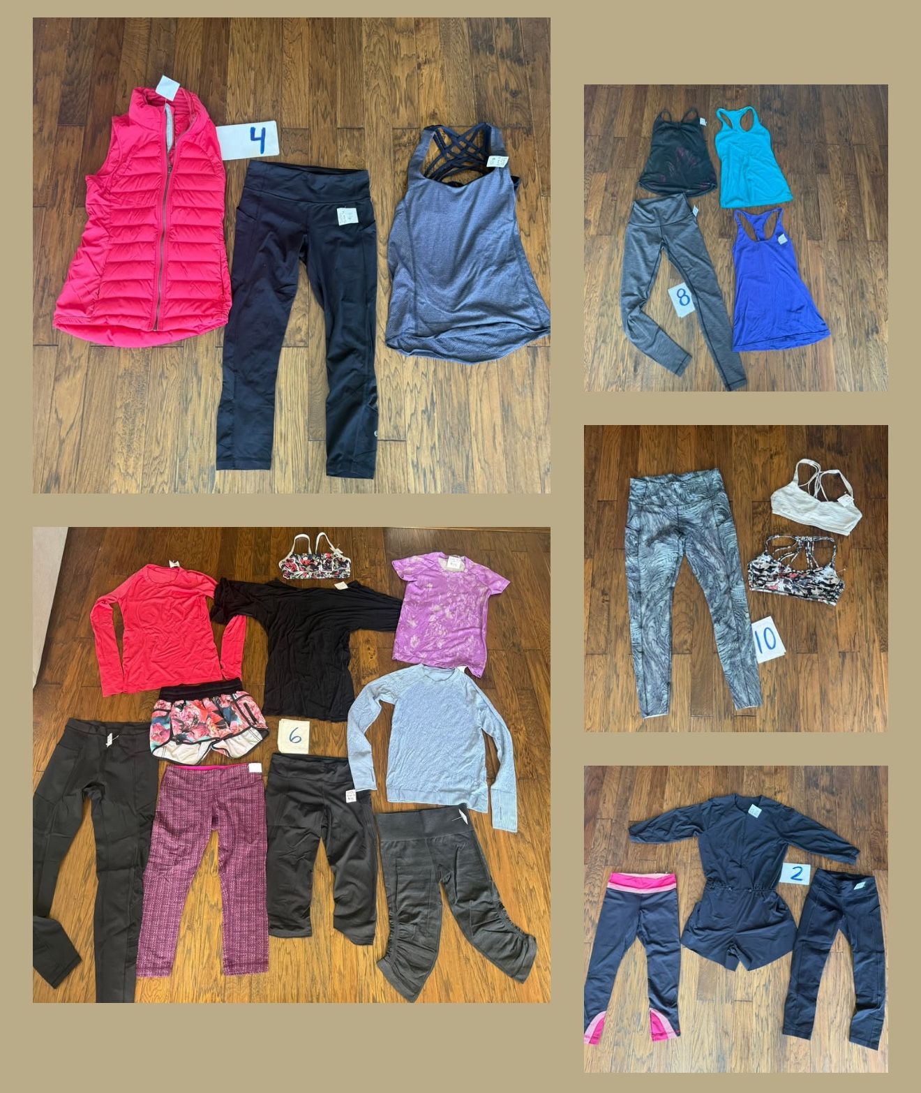 Women’s Lululemon Athletic Clothing. Sizes 2,4, 6,8, 10,12. Yoga Pants Hoodies Shirts Jackets