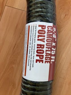 9/8x 75 ft camouflage poly rope brand new