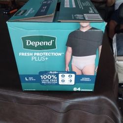 Large Men's Depends 84 2  Boxes 