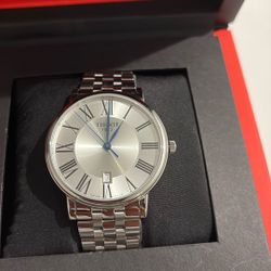 Men's Swiss Carson Premium Stainless Steel Bracelet Watch 40mm