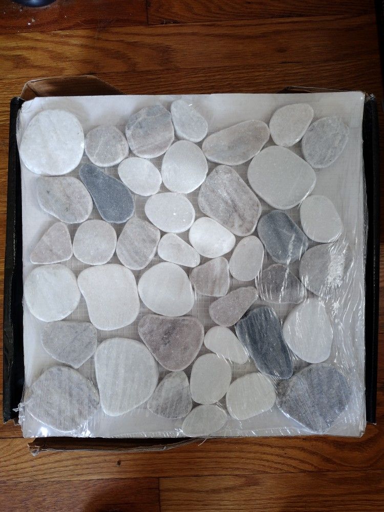 Puebla Greige Pebble Tile - 20 Sheets