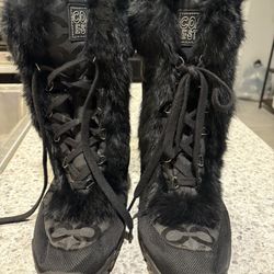 Jennie rabbit coach boots