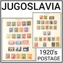 60+ ANTIQUE JUGOSLAVIA POSTAGE STAMPS OF THE 1920's
