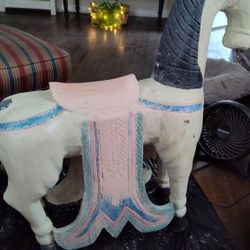 Antique Solid Wood Horse