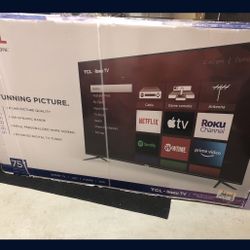 TCL 75” 4K Roku Smart Tv 