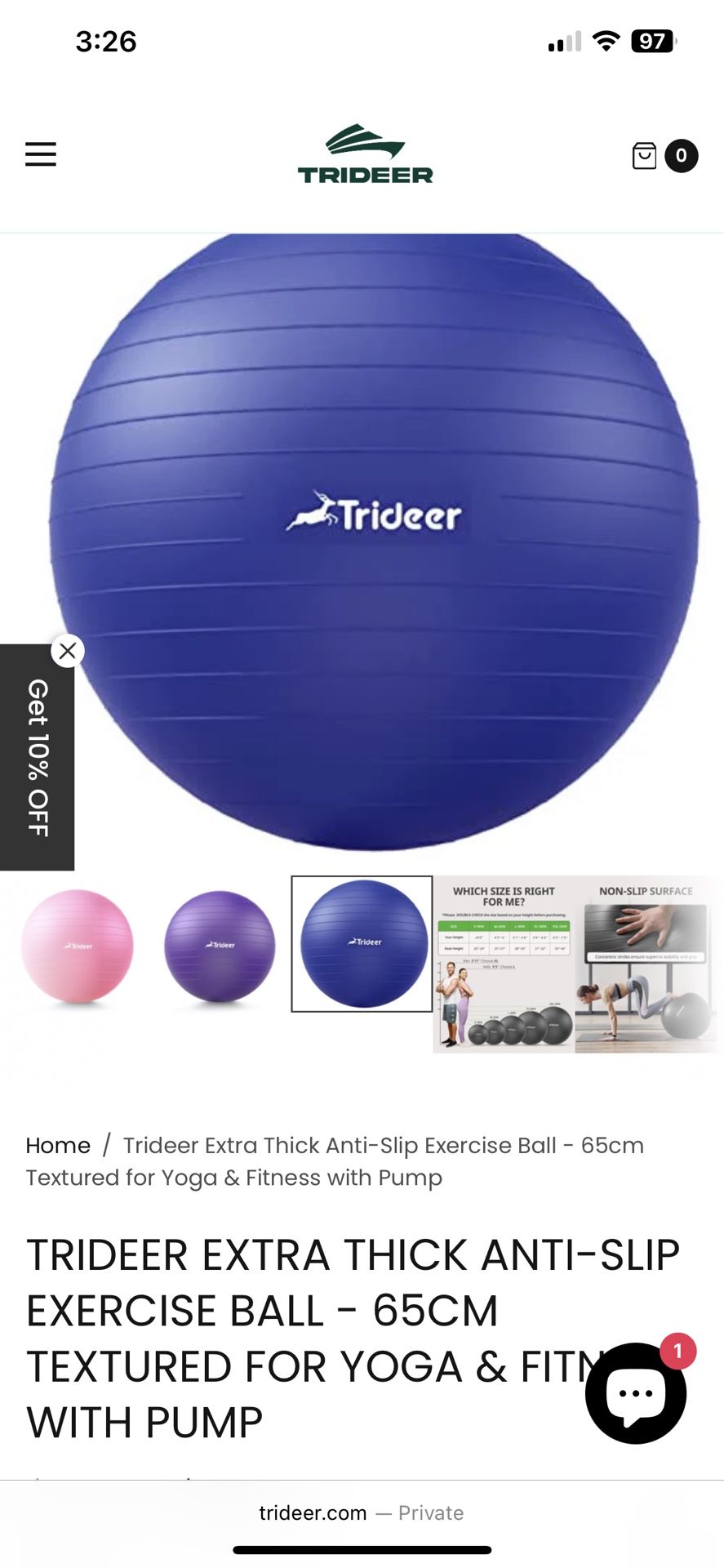 Trideer Exercise Ball 