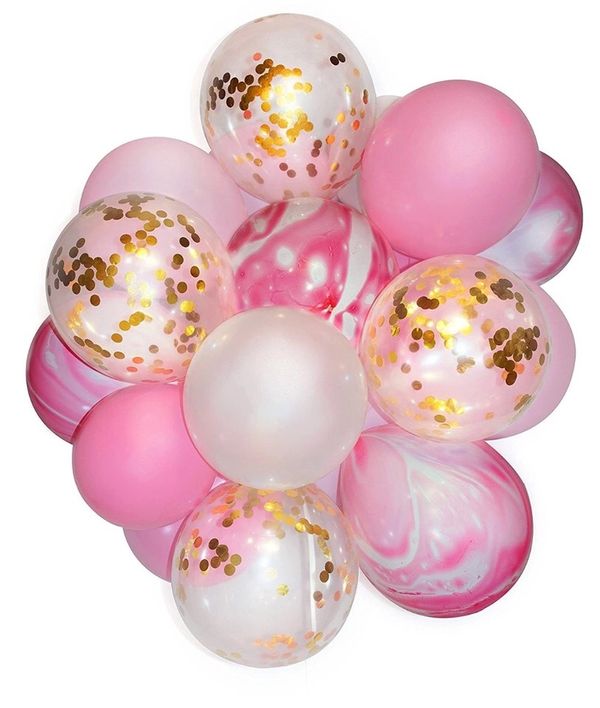 Girl Baby Shower Balloons Pink And Gold Confetti 20pcs For Sale In