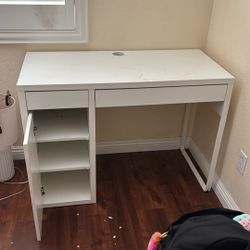 white desk