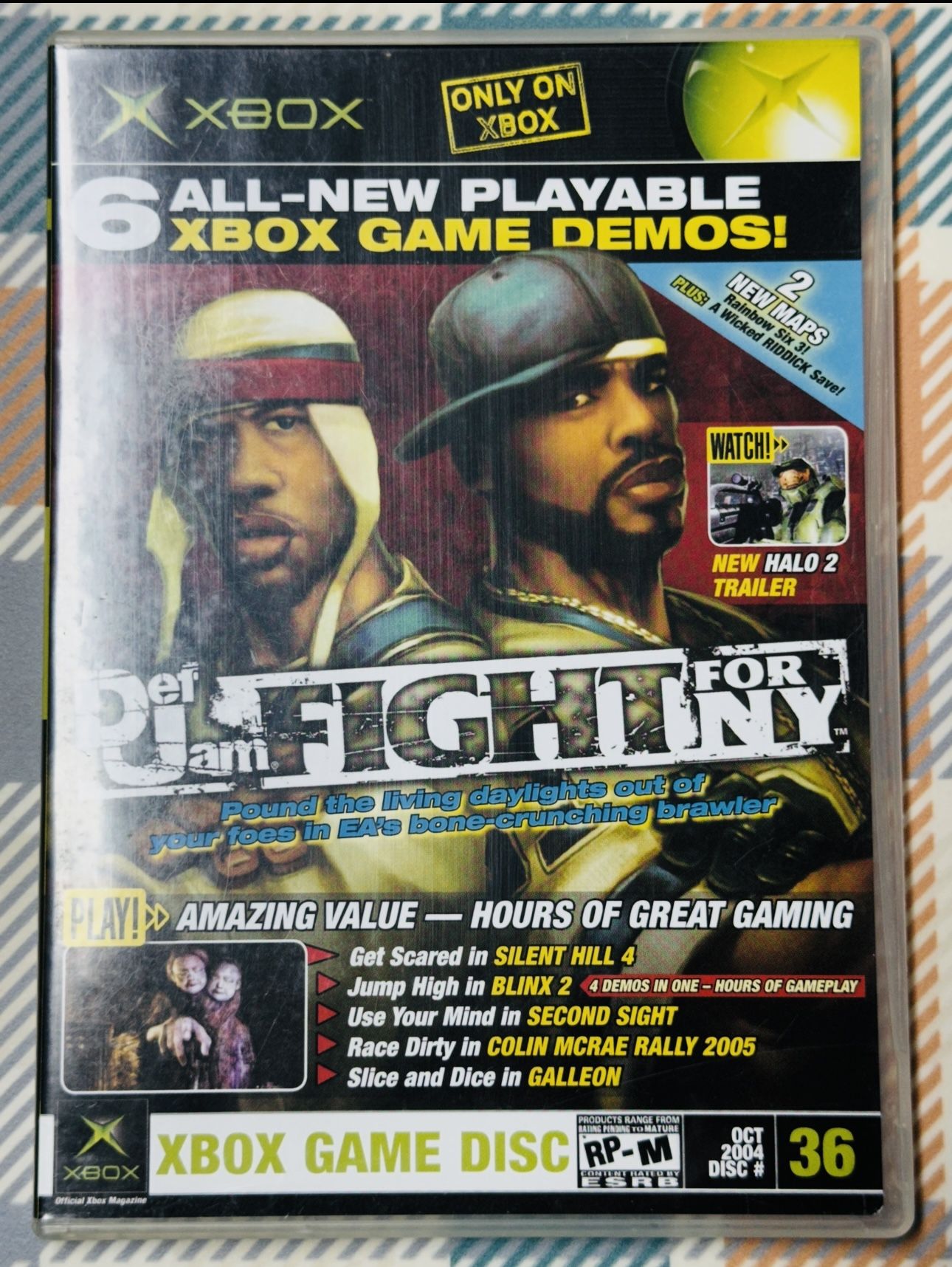 DEF JAM FIGHT FOR NY xbox Official DEMO #36 SILENT HILL 4 blinx 2 GALLEON