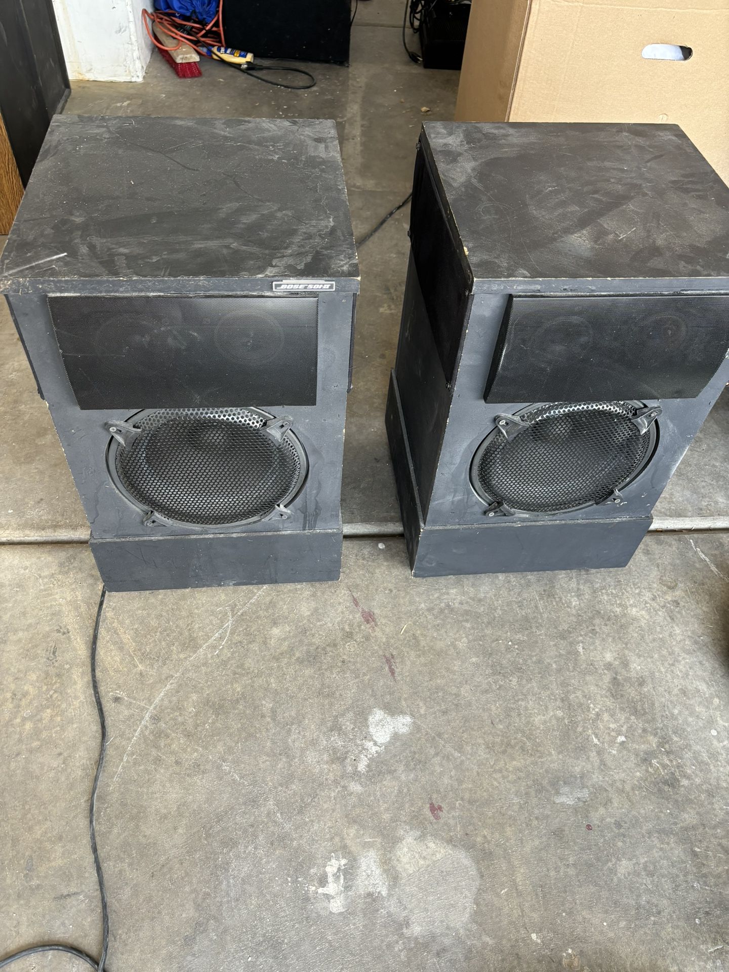 Two Bose 501 Speakers