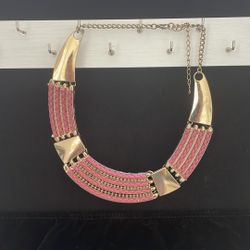 Pink And Gold Necklace