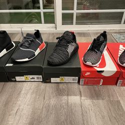 Adidas Nmds And Roshe Flyknits Size 8 DS
