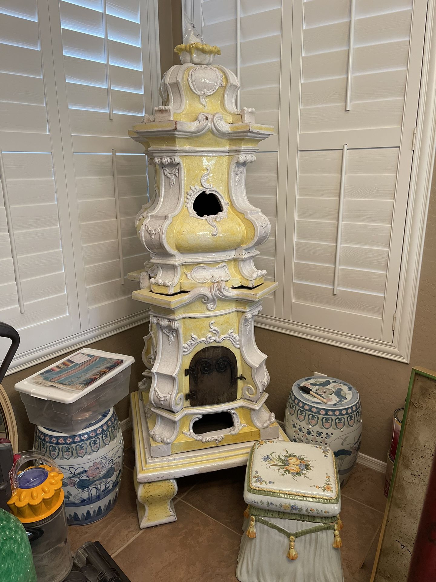 Kachelofen Stove Or Italian Majolica Stove