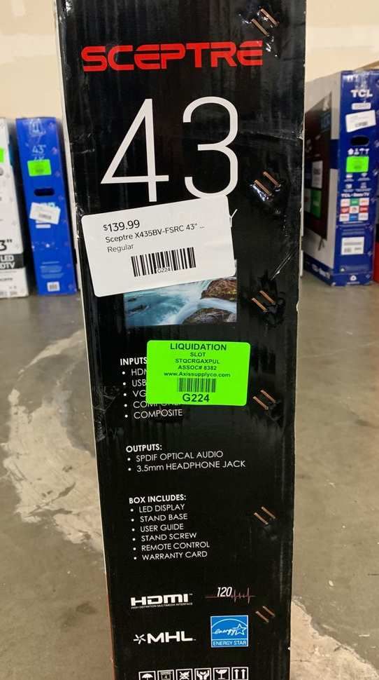 Brand New Sceptre 43” TV open box w/ warranty NR2Q6