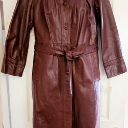 Vintage Womens Cognac Genuine Leather Jacket