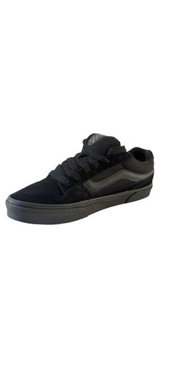 NEW Vans Caldrone  Sneakers Men’s 10.5 Triple Black Suede Mesh Low top Lace up NIB