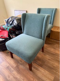 2 Teal chairs
