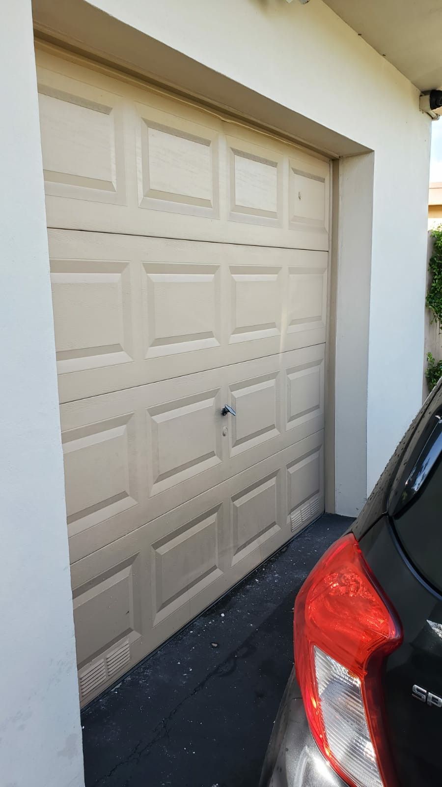 Garage door 8 x 7 feet - rails cut