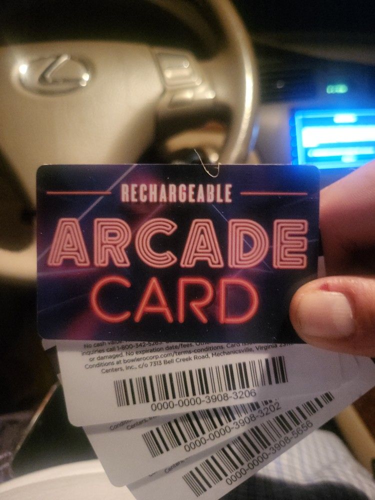 Bowlero Arcade Game Card $500 ON Each One.