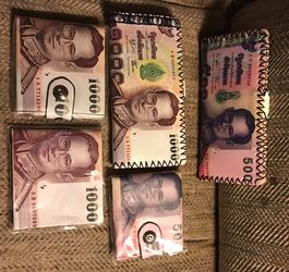 Thailand leather hand made wallets new